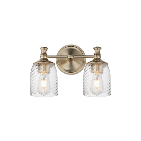 Maxim Lighting Swirl 2-Light Wall Sconce, Satin Champagne 21352CRSCH